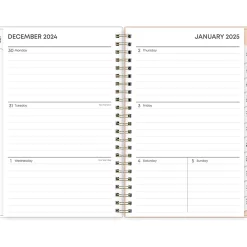 2025 Planners|Blue Sky 2025 Natalya 5" x 8" Weekly & Monthly Planner, Plastic Cover, Pink/White (148769-25)