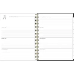 Academic Planners|Blue Sky 2024-2025 Nyla 8.5" x 11" Academic Weekly & Monthly Planner, Plastic Cover, White/Black (149821)