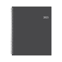 2025 Planners|Blue Sky 2025 Passages 8.5" x 11" Weekly & Monthly Planner, Plastic Cover, Charcoal Gray (100008-25)