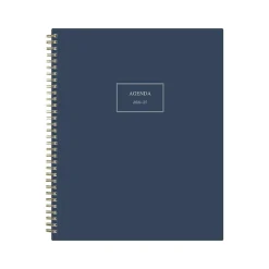 Academic Planners|Blue Sky 2024-2025 Pucker 8.5" x 11" Academic Weekly & Monthly Planner, Plastic Cover, Navy (146759)
