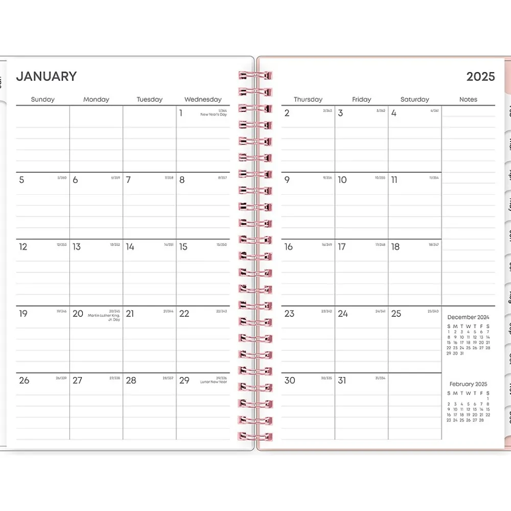 2025 Planners|Blue Sky 2025 Quilted Garden 5" x 8" Weekly & Monthly Planner, Plastic Cover, Multicolor (152480)