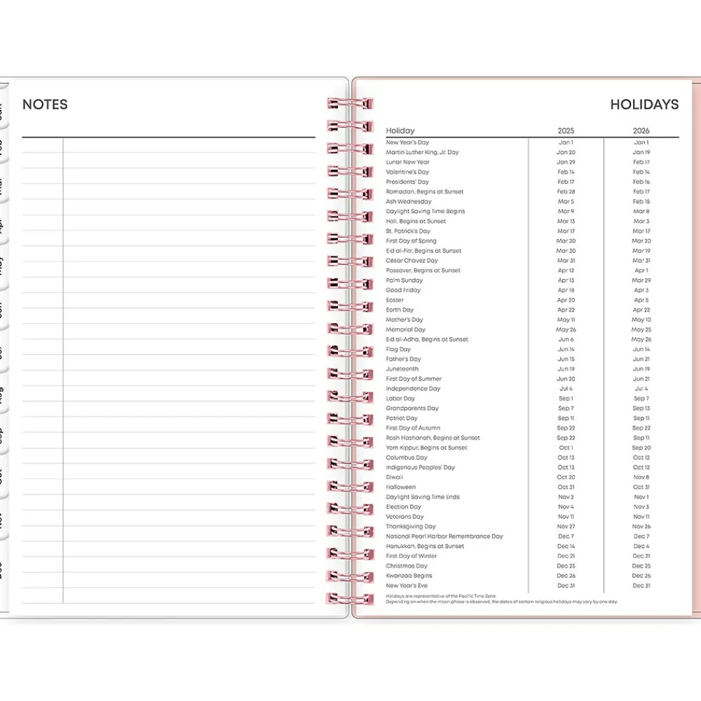 2025 Planners|Blue Sky 2025 Quilted Garden 5" x 8" Weekly & Monthly Planner, Plastic Cover, Multicolor (152480)