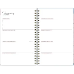 2025 Planners|Blue Sky 2025 Rachel Parcell Parcella 5" x 8" Weekly & Monthly Planner, Plastic Cover, Blue/White (151202)