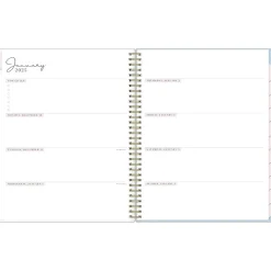 2025 Planners|Blue Sky 2025 Rachel Parcell Parcella 8.5" x 11" Weekly & Monthly Planner, Plastic Cover, Blue/White (151203)