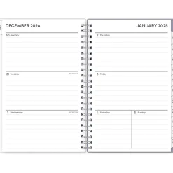 2025 Planners|Blue Sky 2025 Rue Du Flore 5" x 8" Weekly & Monthly Planner, Plastic Cover, Green/Purple (101603-25)