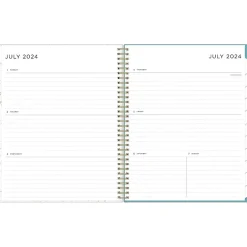 Academic Planners|Blue Sky 2024-2025 Splatter Dot Jade 8.5" x 11" Academic Weekly & Monthly Planner, Plastic Cover, Mint/Gold (149043-A25)