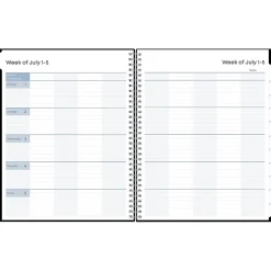 Academic Planners|Blue Sky 2024-2025 Teacher Lesson 8.5" x 11" Academic Weekly & Monthly Planner, Plastic Cover, Black (134433-A25)