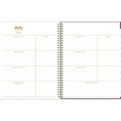 Academic Planners|Blue Sky 2024-2025 The House That Lars Built Lilac Red Floral 8.5" x 11" Academic Weekly & Monthly Planner, Plastic Cover