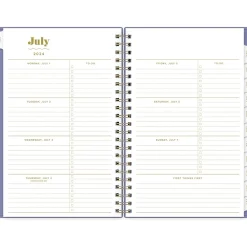 Academic Planners|Blue Sky 2024-2025 The House That Lars Built Mystic Violet 5" x 8" Academic Weekly & Monthly Planner, Plastic Cover