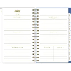 Academic Planners|Blue Sky 2024-2025 The House That Lars Built Yellow Floral 3.63" x 6.13" Academic Weekly & Monthly Planner, Plastic Cover