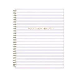 2025 Planners|Blue Sky 2025 Wednesday Stripe 8.5" x 11" Weekly & Monthly Planner, Plastic Cover, Purple/White (147943)