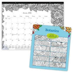 2025 Calendars|Blueline 2025 DoodlePlan Botanica 22
