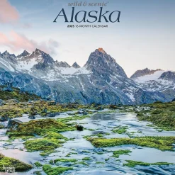 2025 Calendars|BrownTrout 2025 Alaska Wild & Scenic 12" x 24" Monthly Square Wall Calendar (9781975474430)