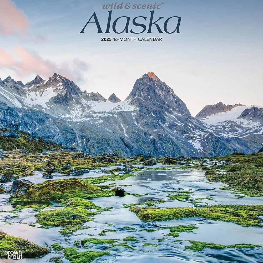 2025 Calendars|BrownTrout 2025 Alaska Wild & Scenic 12" x 24" Monthly Square Wall Calendar (9781975474430)
