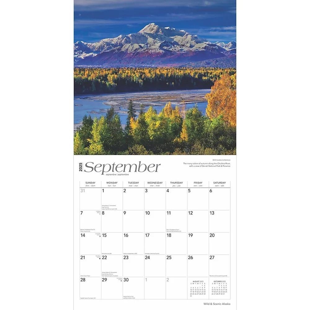 2025 Calendars|BrownTrout 2025 Alaska Wild & Scenic 12" x 24" Monthly Square Wall Calendar (9781975474430)