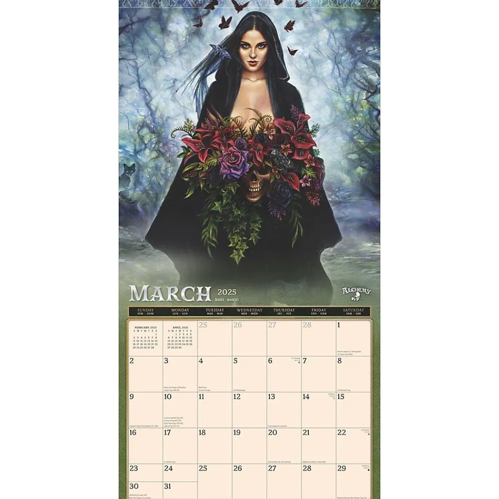 2025 Calendars|BrownTrout 2025 Alchemy Witches OFFICIAL 12" x 24" Monthly Square Wall Calendar (9781975483098)