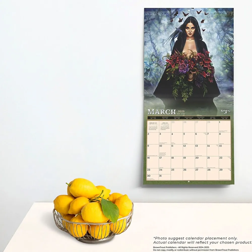 2025 Calendars|BrownTrout 2025 Alchemy Witches OFFICIAL 12" x 24" Monthly Square Wall Calendar (9781975483098)