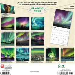 2025 Calendars|BrownTrout 2025 Aurora Borealis Les aurores boréales 12" x 12" Monthly Wall Calendar (9781975476526)