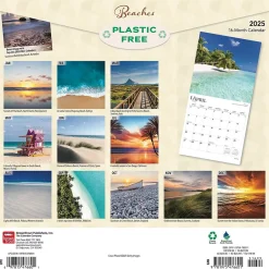 2025 Calendars|BrownTrout 2025 Beaches 12" x 12" Monthly Square Wall Calendar (9781975476601)