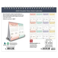 2025 Calendars|BrownTrout 2025 Beaches 7.5" x 6" Monthly Double-View Easel Desk Calendar (9781975478445)