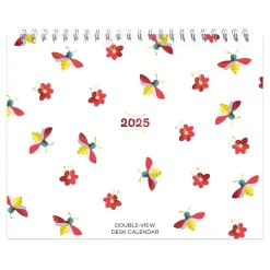 2025 Calendars|BrownTrout 2025 Busy Bees 7.5" x 6" Monthly Double-View Easel Desk Calendar (9781975478452)