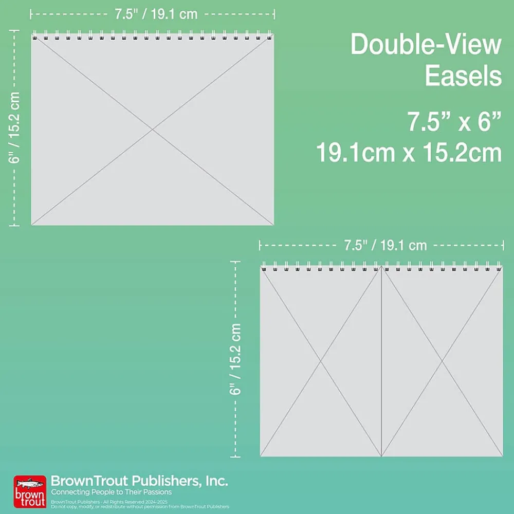 2025 Calendars|BrownTrout 2025 Busy Bees 7.5" x 6" Monthly Double-View Easel Desk Calendar (9781975478452)