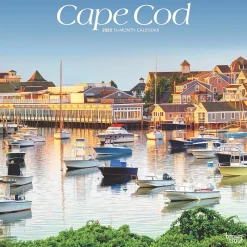 2025 Calendars|BrownTrout 2025 Cape Cod 12" x 24" Monthly Square Wall Calendar, (9781975474577)