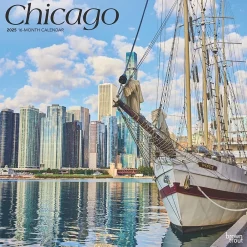 2025 Calendars|BrownTrout 2025 Chicago 12" x 24" Monthly Square Wall Calendar, (9781975474645)