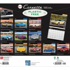 2025 Calendars|BrownTrout 2025 Corvette 14" x 24" Monthly Deluxe Wall Calendar, (9781975479411)