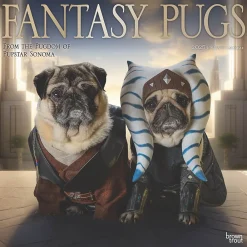 2025 Calendars|BrownTrout 2025 Fantasy Pugs 12" x 12" Monthly Square Wall Calendar (9781975479824)