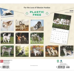2025 Calendars|BrownTrout 2025 For the Love of Siberian Huskies 7" x 12" Monthly Wall Calendar (9781975473082)