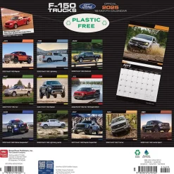 2025 Calendars|BrownTrout 2025 Ford F150 Trucks OFFICIAL 12" x 24" Monthly Square Wall Calendar (9781975479725)