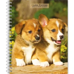 2025 Planners|BrownTrout 2025 I Love Puppies 6" x 7.75" Weekly Engagement Planner, Paper Cover, Multicolored (9781975480639)