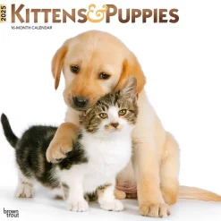 2025 Calendars|BrownTrout 2025 Kittens & Puppies 12" x 12" Monthly Wall Calendar (9781975477271)
