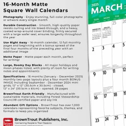 2025 Calendars|BrownTrout 2025 Large Print 12