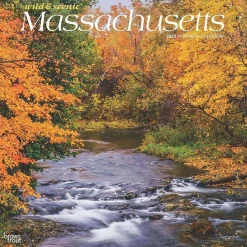 2025 Calendars|BrownTrout 2025 Massachusetts Wild & Scenic 12" x 12" Monthly Square Wall Calendar (9781975475208)