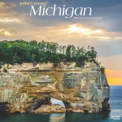 2025 Calendars|BrownTrout 2025 Michigan Wild & Scenic 12" x 24" Monthly Square Wall Calendar (9781975475277)