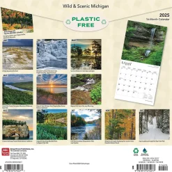 2025 Calendars|BrownTrout 2025 Michigan Wild & Scenic 12" x 24" Monthly Square Wall Calendar (9781975475277)