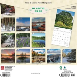 2025 Calendars|BrownTrout 2025 New Hampshire Wild & Scenic 12" x 12" Monthly Wall Calendar (9781975475383)