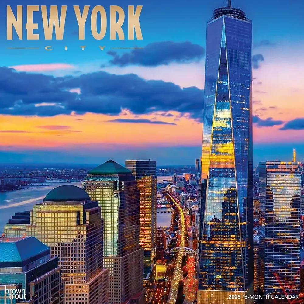 2025 Calendars|BrownTrout 2025 New York City 12" x 12" Monthly Square Wall Calendar (9781975477462)