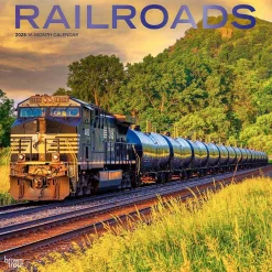 2025 Calendars|BrownTrout 2025 Railroads 12" x 12" Monthly Square Wall Calendar (9781975475604)