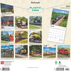2025 Calendars|BrownTrout 2025 Railroads 12" x 12" Monthly Square Wall Calendar (9781975475604)