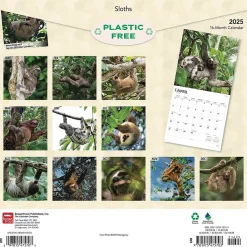 2025 Calendars|BrownTrout 2025 Sloths 12" x 12" Monthly Square Wall Calendar (9781975475703)