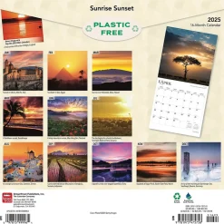2025 Calendars|BrownTrout 2025 Sunrise Sunset 12" x 12" Monthly Wall Calendar (9781975475758)