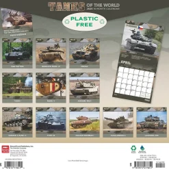 2025 Calendars|BrownTrout 2025 Tanks of the World 12" x 12" Monthly Square Wall Calendar (9781975477851)