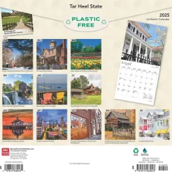 2025 Calendars|BrownTrout 2025 Tar Heel State North Carolina Places 12" x 12" Monthly Square Wall Calendar (9781975483043)