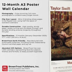 2025 Calendars|BrownTrout 2025 Taylor Swift 11.7