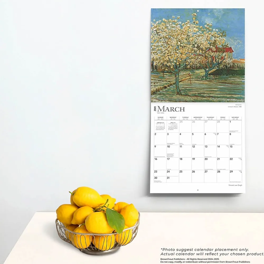2025 Calendars|BrownTrout 2025 Vincent van Gogh 12" x 12" Monthly Wall Calendar (9781975477929)
