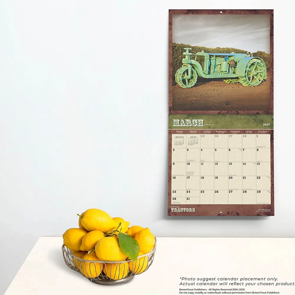 2025 Calendars|BrownTrout 2025 Vintage Tractors 12" x 12" Monthly Wall Calendar (9781975477875)