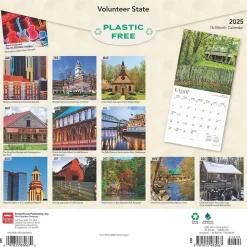 2025 Calendars|BrownTrout 2025 Volunteer State Tennessee Places 12" x 12" Monthly Wall Calendar (9781975483067)